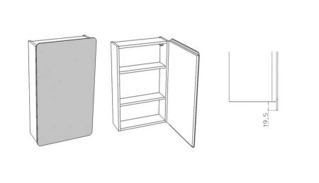 Зеркало-шкаф Corozo Монро 45