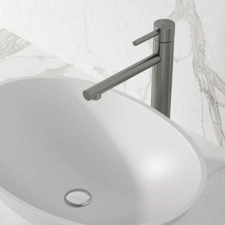 Смеситель NT BAGNO NT2201Н ARINO H для раковины серый матовый
