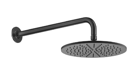 Gessi Inciso Shower верхний душ Ø300 мм, шарнирный, на 1/2”, с защитой от известкового налёта, цвет Black Metal Brushed PVD