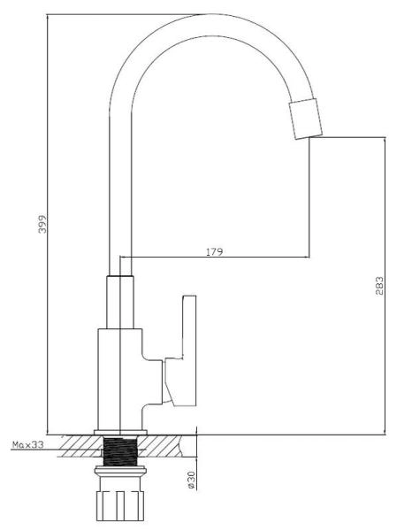 Смеситель для кухни ESKO Coral CL 519 B хром