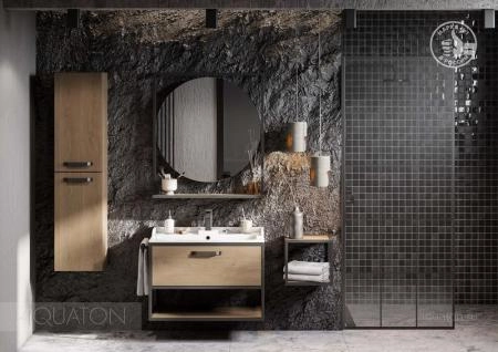 Тумба под раковину AQUATON Лофт Фабрик 80 дуб кантри 1A242401LTDY0