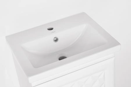 Тумба под раковину Style Line Elfante Канна 50 Люкс напольная с дверками, белая