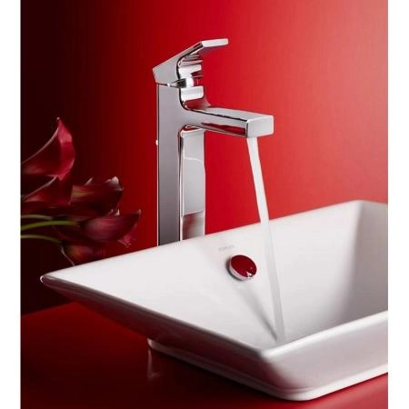 Смеситель Jacob Delafon STRAYT E37329-CP для раковины с донным клапаном хром