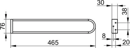 Полотенцедержатель Keuco EDITION 300 неповоротный 465 мм 30018010000