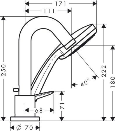 Hansgrohe Logis 71313000 смеситель для ванны на 3 отверстия для 13439180