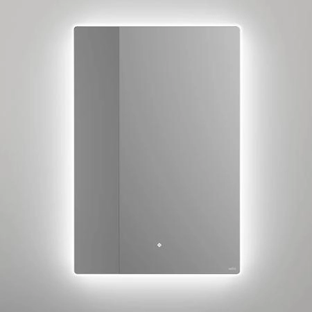 Salini Зеркало для ванны OMBRA 90х90х2.5см., с LED подсветкой, влагостойкое AGC Сrystalvision, сенс. выкл., крепления, обогрев, антизапот.