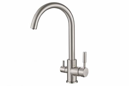 Смеситель для кухни ZORG Steel Hammer (SH 713 SATIN) сатин