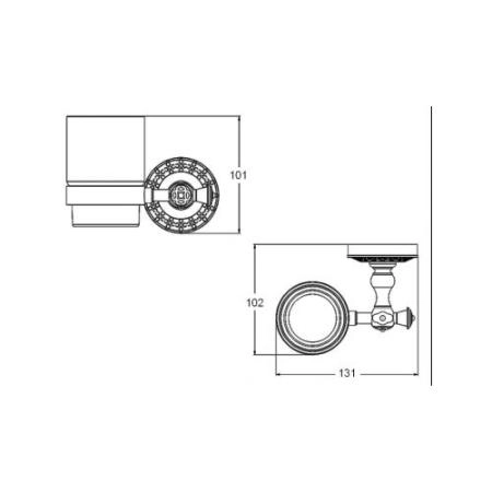 Держатель стакана ВИНДЗОР K25006 бронза
