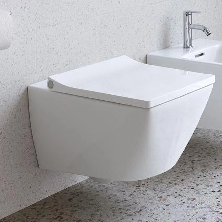 Duravit Viu Унитаз подвесной 370x570мм, rimless, вкл. крепление Durafix,  с покрытием WG, цвет: белый