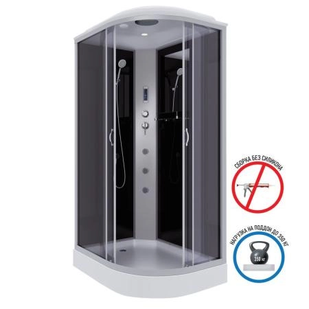 Душевая кабина Niagara NG-3512-14LF 1200х800х2150 низкий поддон 13см стекло тонированное