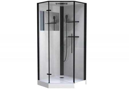 Душевая кабина ESBANO ESM-PENTA-90 (Left) 90x90 черный профиль