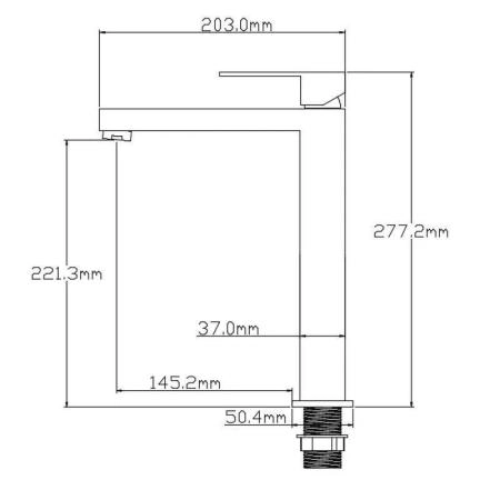 Смеситель NT BAGNO NT9001НGG ADIGO HGG для раковины серый матовый