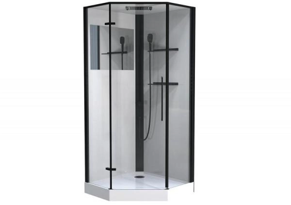 Душевая кабина ESBANO ESM-PENTA-90 (Left) 90x90 черный профиль