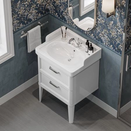 Раковина Kerama Marazzi POMPEI ПОМПЕИ PO.wb.60 подвесная/мебельная 60, белая глянцевая