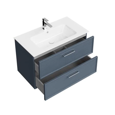 Тумба Kerama Marazzi PIANO CLASSIC ПИАНО КЛАССИК PIA.CL.85\BLU.M подвесная 85 см, 2 ящика, ясень синий матовый