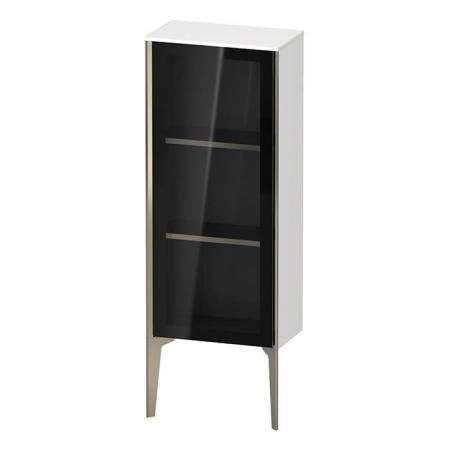Duravit XViu Шкаф подвесной со стеклянной дверью 40x24x89см, 2 стеклянные полки (петли слева), цвет: белый глянцевый/champagne matt