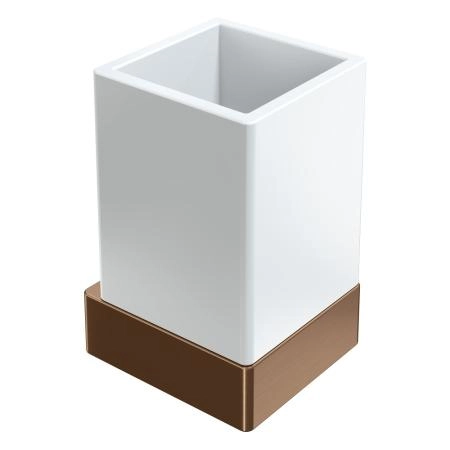 Стакан Boheme настенный Qubic Brushed Bronze 10724-BRB