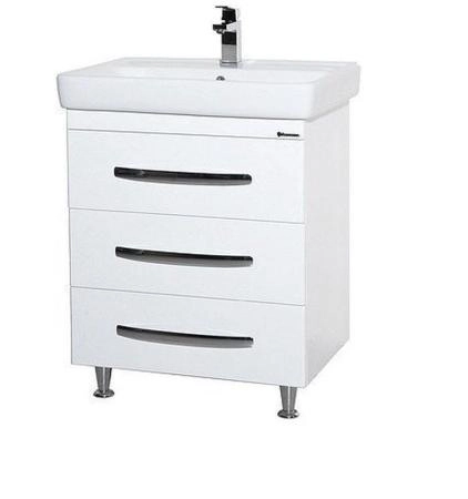Тумба под раковину Bellezza Рокко 70 напольная с 3 ящ. (Тигода) белая