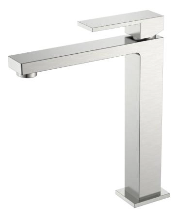 Смеситель для умывальника Boheme высокий Qubic Brushed Nickel 472-NB