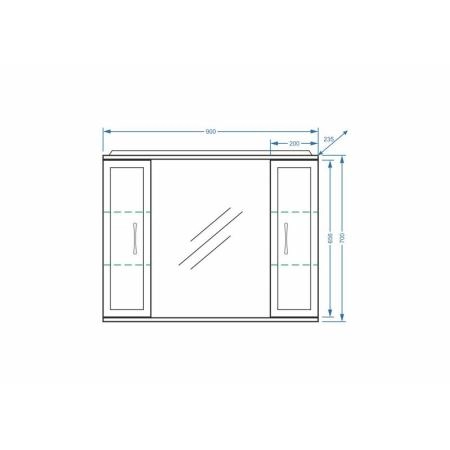Зеркало-шкаф Stella Polar Концепт 90/С