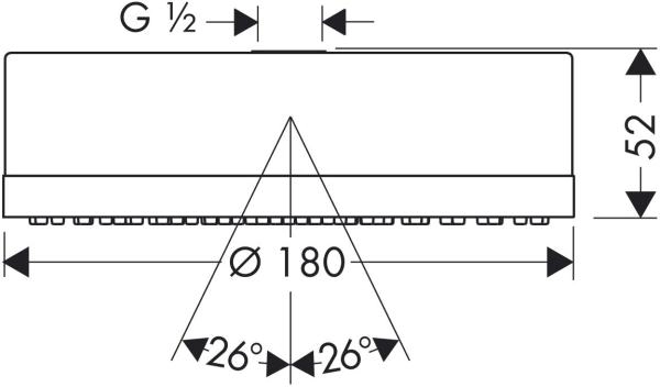 Axor Citterio 28489000 Верхний душ дождевая струя