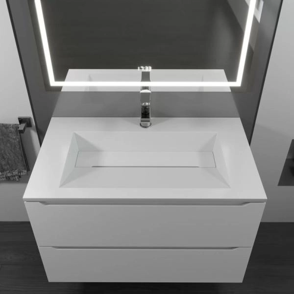 Раковина Uperwood Next 80 см, прямоугольная, белая