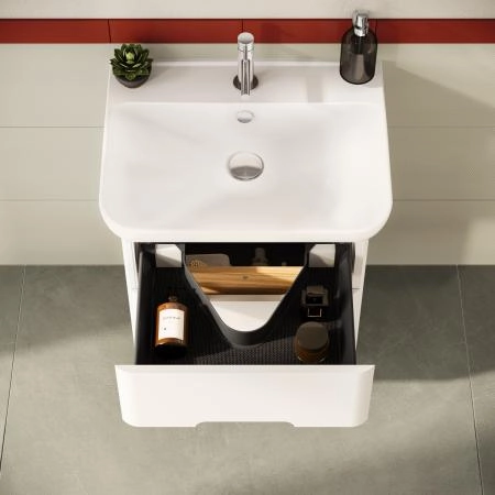 Тумба с раковиной  VitrA Sento  60822 65 см матовая белая МДФ