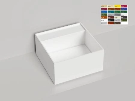 Раковина Salini ARMONIA SQUARE TOP 02 S-Sense покраска RAL глянцевая 45x45 130512TGF накладная без отв.смесителя
