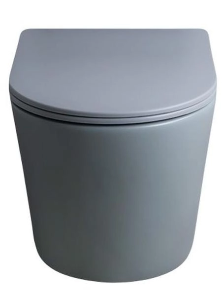 Унитаз Gid Tr2130Gm 48 см подвесной безободковый микролифт серый матовый