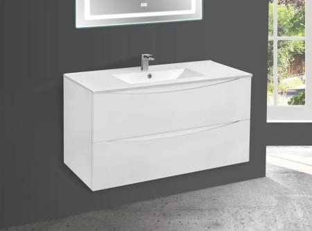 Тумба под раковину Vincea Mia 1000 подвесная, 2 выкатных ящика soft close, G.White