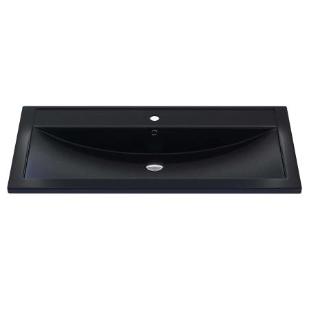 Раковина кварцевая Uperwood Foster Quartz 100 см, черная матовая, космос