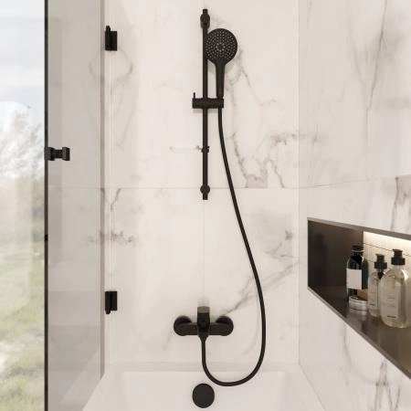 Смеситель VitrA Flow Soft  A4294636EXP настенный однорычажный матовый черный латунь