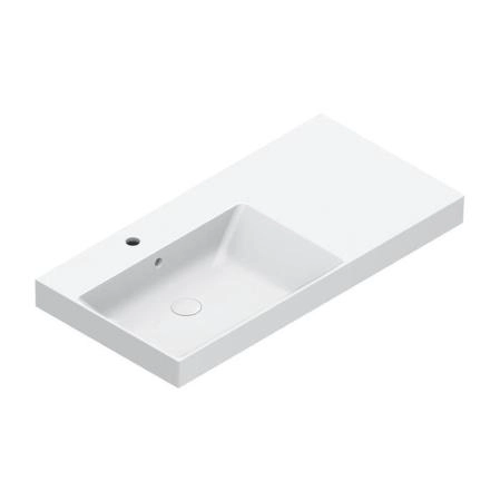 Catalano Zero Раковина 100x50см чаша слева, с 1 отв., цвет: белый глянцевый