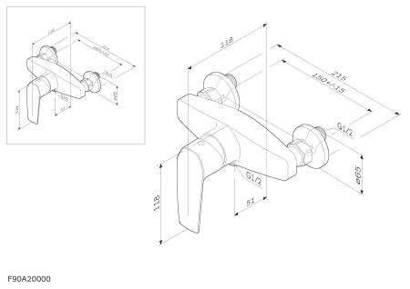 Смеситель AM.PM Gem F90A20022 черный