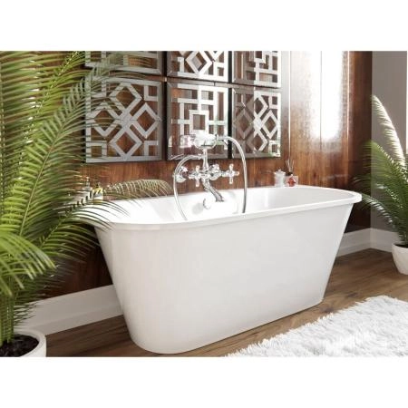 Ванна AquaStone Неона 167 белая иск. камень