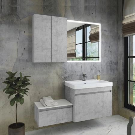 Шкаф Comforty Осло-60 00-00000837 подвесной бетон светлый