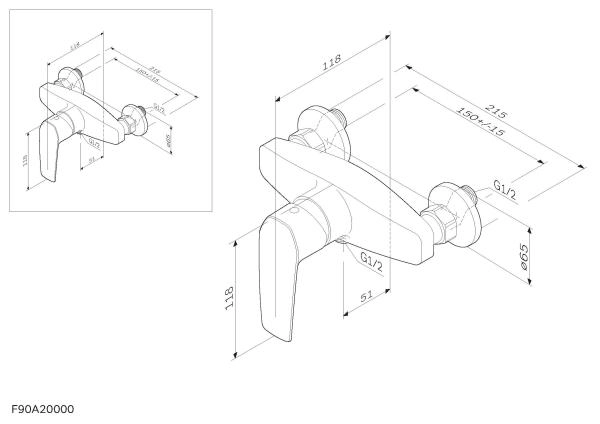 Смеситель AM.PM Gem F90A20022 черный