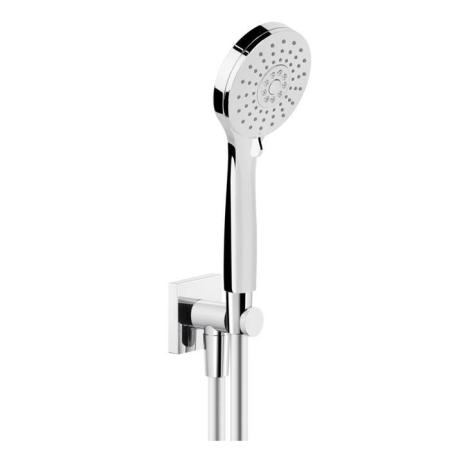 Gessi Emporio shower Душевой гарнитур, вывод воды, держатель, шланг 1,5м и Ручной душ, с 3 режимами струи с защитой от изв. налёта, цвет: хром