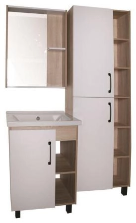 Тумба ASB-Mebel Адель 60 напольная Белый/Дуб Сонома