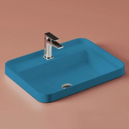 Artceram Fuori Scala Раковина 60х45 см, встраиваемая, с 1 отв.под смеситель,без перелива, цвет: avio