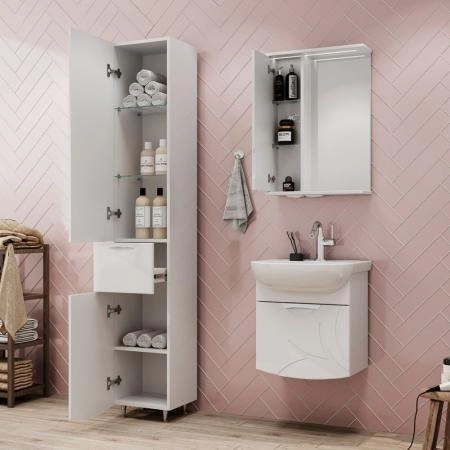 Пенал для ванной напольный Volna Adel 35 (без корзины)