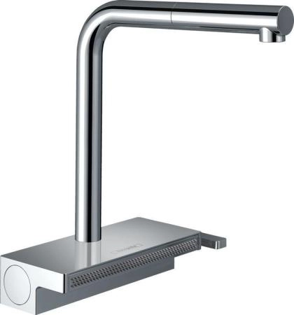 Hansgrohe 73836000 Aquno Select M81 Смеситель для кухни 250 мм, выдвижной Г излив, поток для дуршлага, хром
