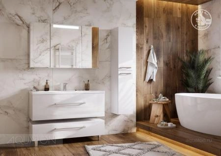 Тумба под раковину Акватон Мадрид 120 см цвет белый