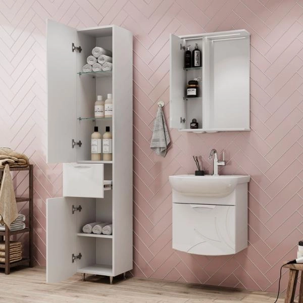 Пенал для ванной напольный Volna Adel 35 (без корзины)