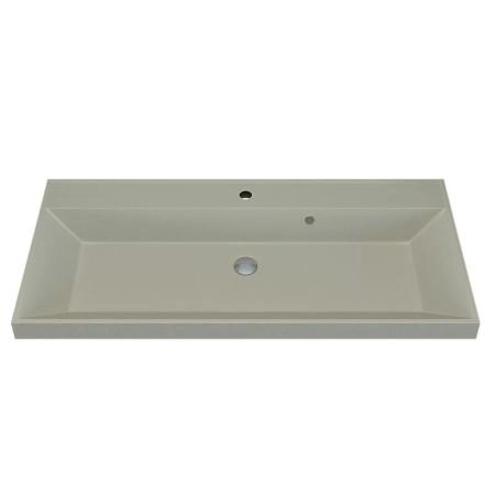 Раковина кварцевая Uperwood Classic Quartz 100 см, бежевая матовая, лён