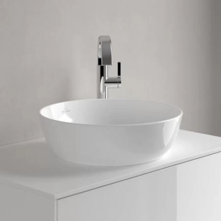 Villeroy&Boch Artis Раковина 43х43х12.5см., накладная, без отв., без перелива, TitanCeram, цвет: альпийский белый
