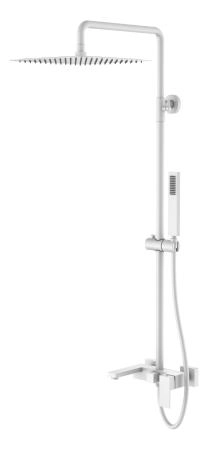 Стойка для душа Boheme Qubic Matt White 478-MW