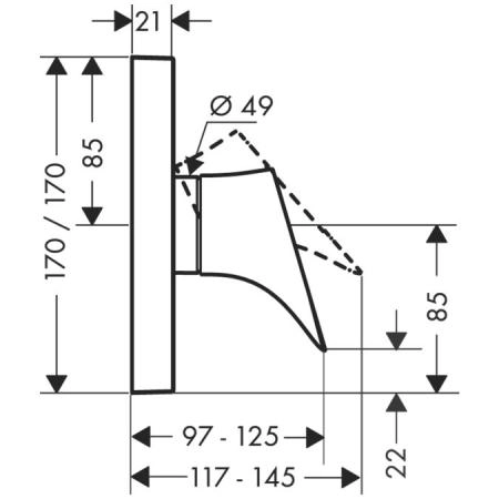 Axor Starck Organic 12605000 Смеситель для душа однорычажный для 01800180
