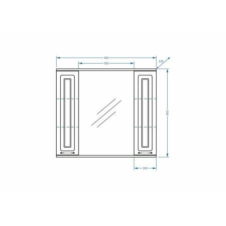Зеркало-шкаф Stella Polar Кармела 90/С, ольха белая
