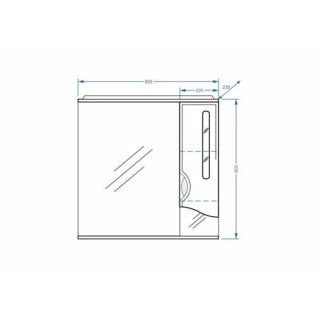 Зеркало-шкаф Stella Polar Сильва 80/С